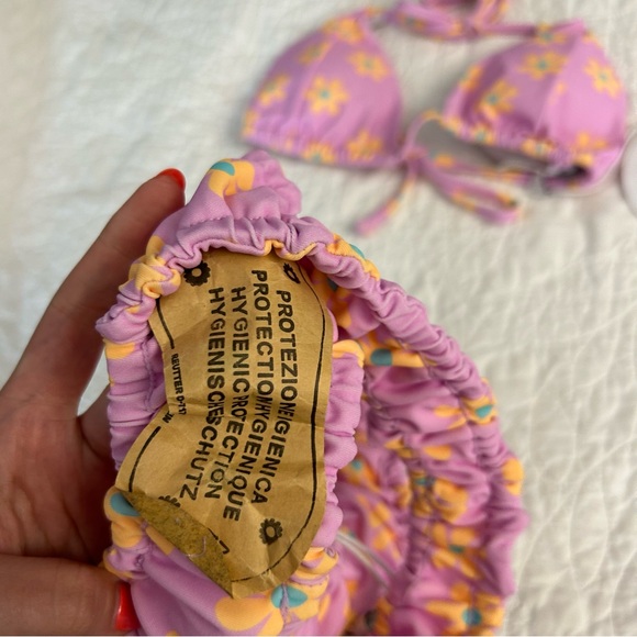 NWT Princess Polly Daisy Doo Triangle Top and Cheeky Bottom Pink Floral Bikini - Picture 7 of 7